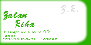 zalan riha business card